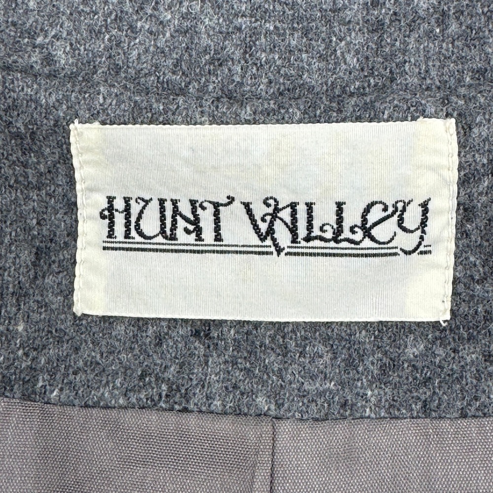 Vintage Hunt Valley Women's Wool Blazer Gray Size 14 Single Button Classic Fit - Picture 3 of 15